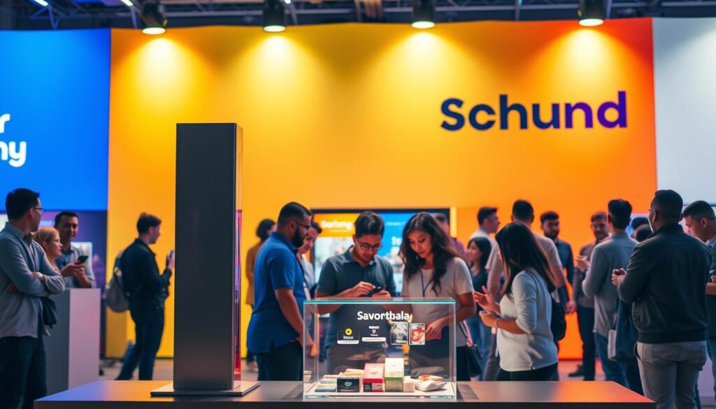 A vibrant co-branded campaign strategy unfolds in a dynamic, well-lit scene. In the foreground, two sleek, interlocking corporate logos stand tall, symbolizing the seamless partnership. The middle ground features a group of enthusiastic consumers interacting with an engaging product display, their faces alight with excitement. In the background, a backdrop of bold, complementary brand colors creates a cohesive, visually striking environment. The overall atmosphere conveys a sense of energy, collaboration, and the synergistic power of co-branding to captivate and delight the target audience. A vibrant co-branded campaign strategy unfolds in a dynamic, well-lit scene. In the foreground, two sleek, interlocking corporate logos stand tall, symbolizing the seamless partnership. The middle ground features a group of enthusiastic consumers interacting with an engaging product display, their faces alight with excitement. In the background, a backdrop of bold, complementary brand colors creates a cohesive, visually striking environment. The overall atmosphere conveys a sense of energy, collaboration, and the synergistic power of co-branding to captivate and delight the target audience.